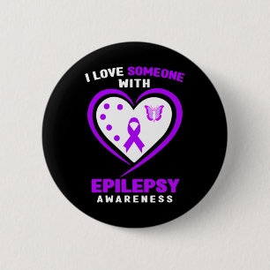 Chapa Redonda De 5 Cm Epilepsia - Amo A Alguien Con Epilepsia