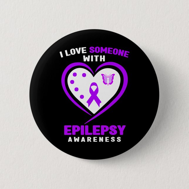 Chapa Redonda De 5 Cm Epilepsia - Amo A Alguien Con Epilepsia (Anverso)