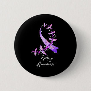 Chapa Redonda De 5 Cm Epilepsia Awareness Dragonfly Noviembre Vivimos Pu