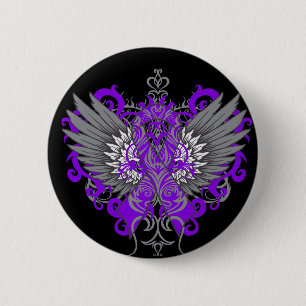 Chapa Redonda De 5 Cm Epilepsia Awareness Guay Wings