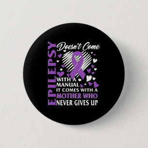 Chapa Redonda De 5 Cm Epilepsia Awareness Mother Purple Ribbon Seized Di