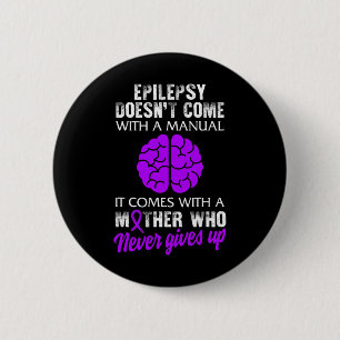 Chapa Redonda De 5 Cm Epilepsia Awareness Mother Purple Ribbon Seized Di