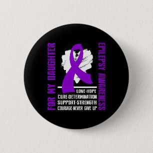 Chapa Redonda De 5 Cm Epilepsia Awareness - Para Mi Hija
