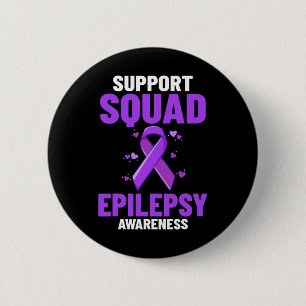 Chapa Redonda De 5 Cm Epilepsia Awareness Purple Ribbon Guerrero de Puls