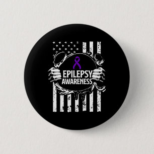 Chapa Redonda De 5 Cm Epilepsia Conciencia Sobreviviente de Guerrero Epi