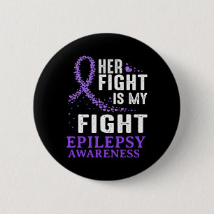 Chapa Redonda De 5 Cm Epilepsia de lucha Conciencia Cinta púrpura Epilep