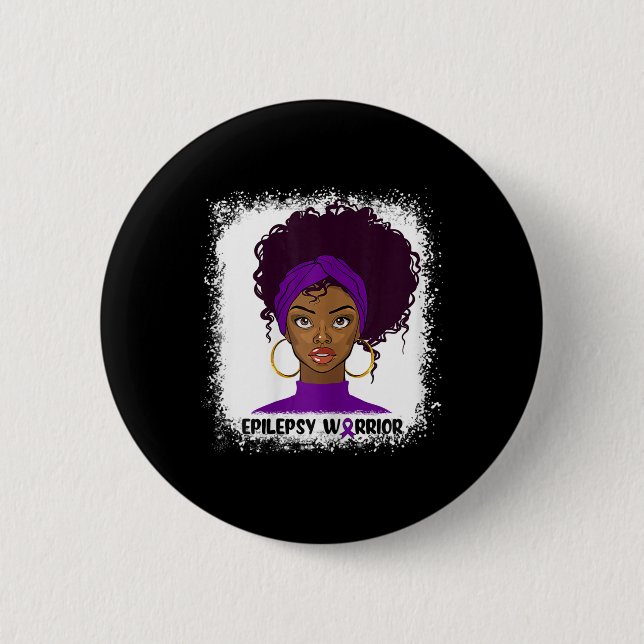Chapa Redonda De 5 Cm Epilepsia Guerrero Combatiente Apoya Epilepsia Awa (Anverso)