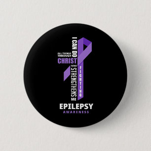 Chapa Redonda De 5 Cm Epilepsia Guerrero Dios Jesucristo Epilepsia Aware