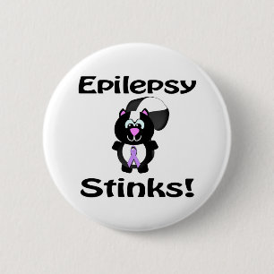 Chapa Redonda De 5 Cm Epilepsia Huele Mal Diseño de Conciencia de Mofeta