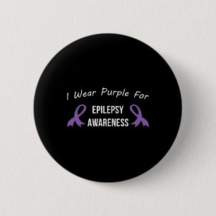 Chapa Redonda De 5 Cm Epilepsia Mes de Conciencia Apoyo Amor Cure Púrpur