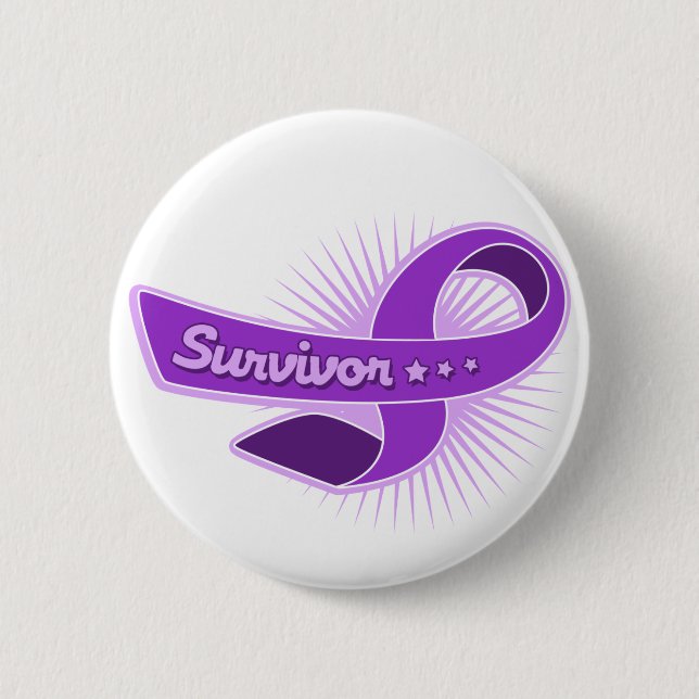 Chapa Redonda De 5 Cm Epilepsia Survivor Ribbon (Anverso)