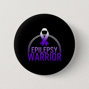 Chapa Redonda De 5 Cm Epilepsia Warrior Awareness Seization Support Purp