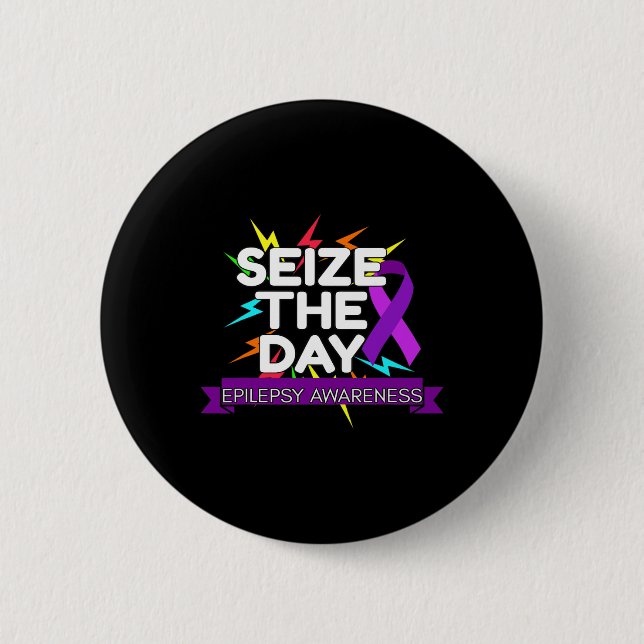 Chapa Redonda De 5 Cm Epilepsy Awareness  (Anverso)