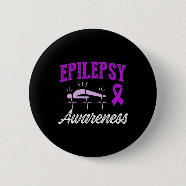 Chapa Redonda De 5 Cm Epilepsy Awareness Epileptic Warrior Survivor 25  (Anverso)