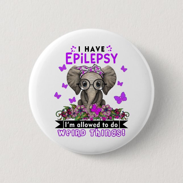 Chapa Redonda De 5 Cm Epilepsy Awareness Month Ribbon Gifts (Anverso)