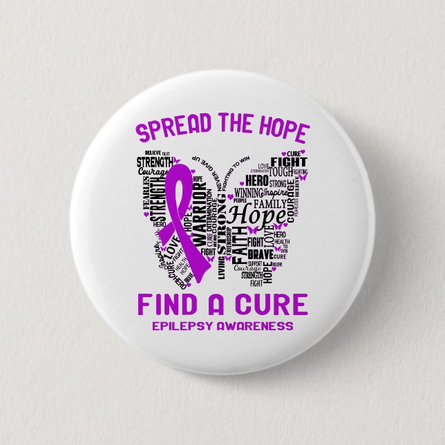 Chapa Redonda De 5 Cm Epilepsy Awareness Month Ribbon Gifts (Anverso)