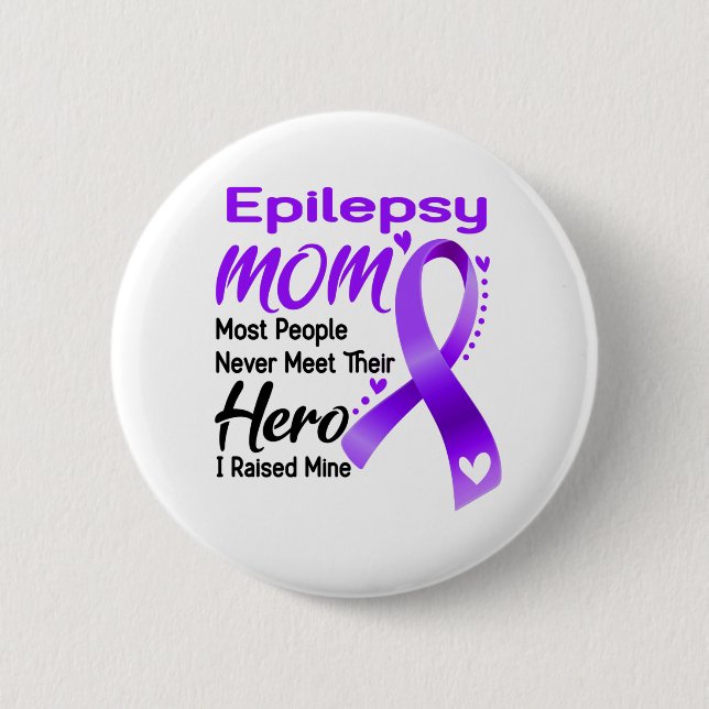 Chapa Redonda De 5 Cm Epilepsy Awareness Month Ribbon Gifts (Anverso)