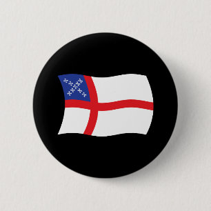 Chapa Redonda De 5 Cm Episcopal Episcopal Church Flag Button