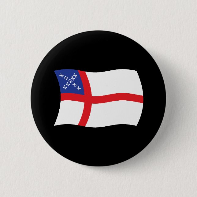 Chapa Redonda De 5 Cm Episcopal Episcopal Church Flag Button (Anverso)