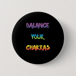 Chapa Redonda De 5 Cm Equilibre su insignia de los chakras