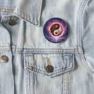 Chapa Redonda De 5 Cm Equilibrio a la luz de la luna – Yin Yang de la Lu