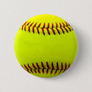 Chapa Redonda De 5 Cm Equipo amarillo Personalizable Softball