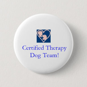 Chapa Redonda De 5 Cm Equipo Botón-Certificado fundación del perro de 