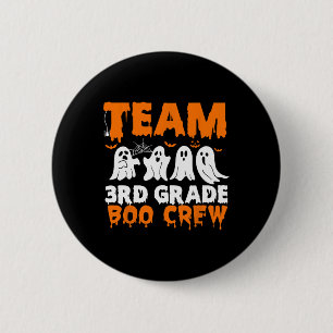 Chapa Redonda De 5 Cm Equipo de 3er grado Boo Crew Fantasma de Halloween