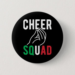 Chapa Redonda De 5 Cm Equipo de Animadoras Italiano Familia Italiana Div
