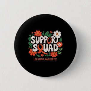 Chapa Redonda De 5 Cm Equipo de Apoyo Cinta Naranja Leucemia Cáncer de S
