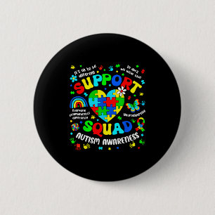 Chapa Redonda De 5 Cm Equipo de apoyo rompecabezas conciencia autismo ho