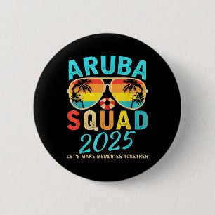 Chapa Redonda De 5 Cm Equipo de Aruba 2025 Vacaciones Amigos Familia Com