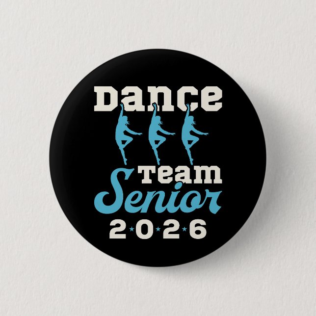Chapa Redonda De 5 Cm Equipo de Baile Clase Mayor de 2026 (Anverso)