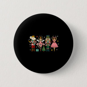 Chapa Redonda De 5 Cm Equipo de baile de ballet de cascanueces de Navida