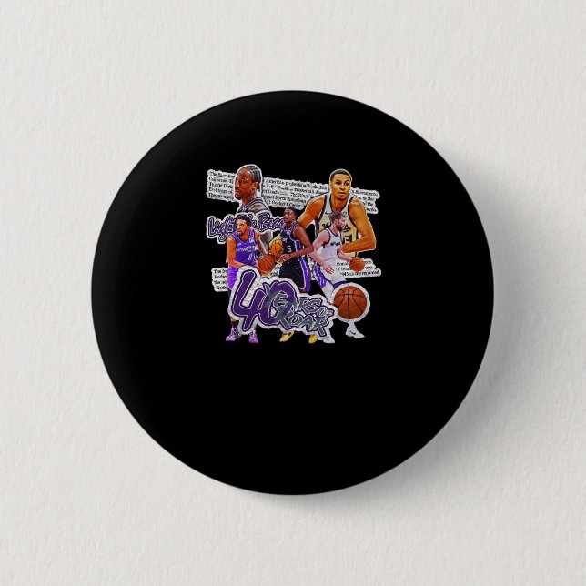 Chapa Redonda De 5 Cm equipo de baloncesto (Anverso)