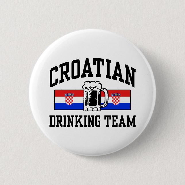 Chapa Redonda De 5 Cm Equipo de bebidas de Croacia (Anverso)