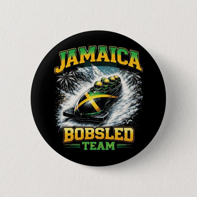 Chapa Redonda De 5 Cm Equipo de Bobsleigh de Jamaica (Anverso)