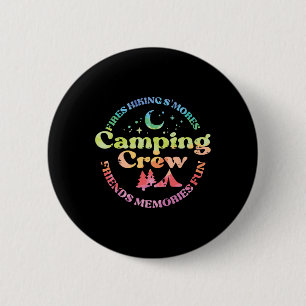 Chapa Redonda De 5 Cm Equipo de camping Familia Amigos Chicas Niños Pequ