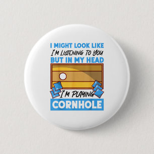 Chapa Redonda De 5 Cm Equipo de Cornhole Bolsa de Frijoles Jugador Campe