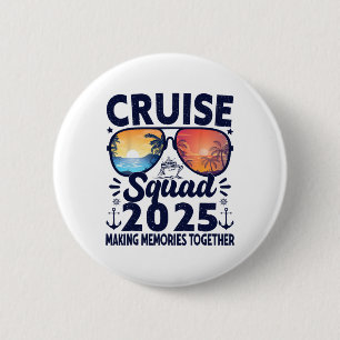 Chapa Redonda De 5 Cm Equipo de crucero 2025 Grupo de viaje de vacacione