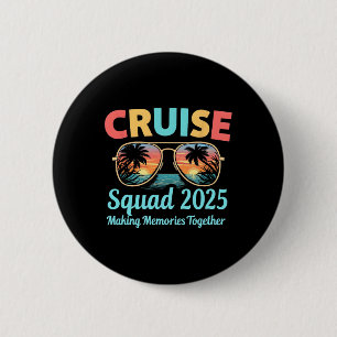 Chapa Redonda De 5 Cm Equipo de crucero 2025 Viaje de vacaciones familia