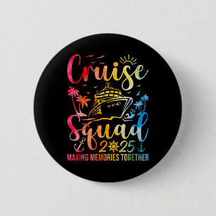 Chapa Redonda De 5 Cm Equipo de crucero vacaciones de verano 2025 famili