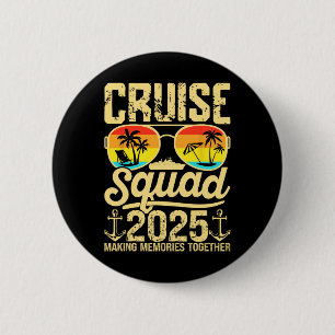 Chapa Redonda De 5 Cm Equipo de crucero Vacaciones de verano 2025 Famili