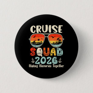 Chapa Redonda De 5 Cm Equipo de crucero vacaciones de verano 2026 famili