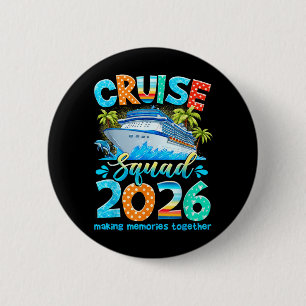 Chapa Redonda De 5 Cm Equipo de crucero Vacaciones de verano 2026 Famili