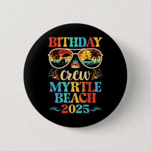 Chapa Redonda De 5 Cm Equipo de cumpleaños de Myrtle Beach Vacaciones Cr