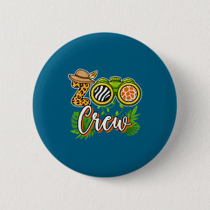 Chapa Redonda De 5 Cm Equipo de equipo del zoológico jungla safari vida