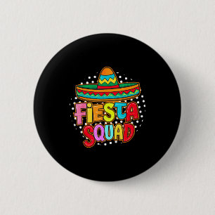 Chapa Redonda De 5 Cm Equipo de fiesta feliz cinco de mayo sombrero mexi