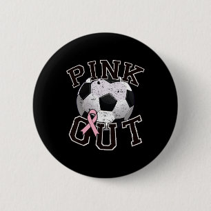 Chapa Redonda De 5 Cm Equipo de fútbol Pink Out Mes de concienciación so