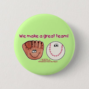 Chapa Redonda De 5 Cm Equipo de guantes de béisbol y béisbol